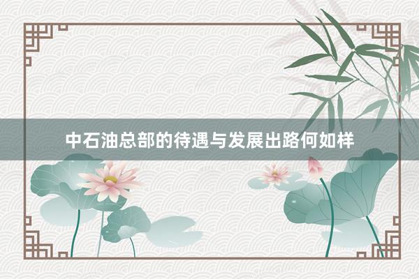 中石油总部的待遇与发展出路何如样